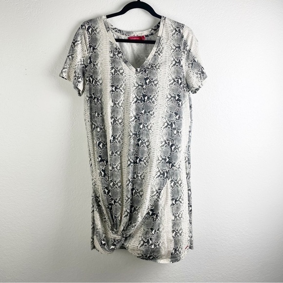 n:philanthropy Leonardo Twist Hem T Shirt Snake Cotton Mini Dress Medium Casual - Picture 2 of 5